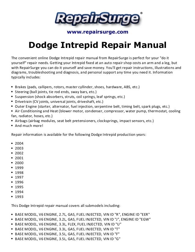 dodge intrepid repair manual 1993 2004Thermostat Location 2004 Dodge Intrepid Get Free Image About Wiring #3